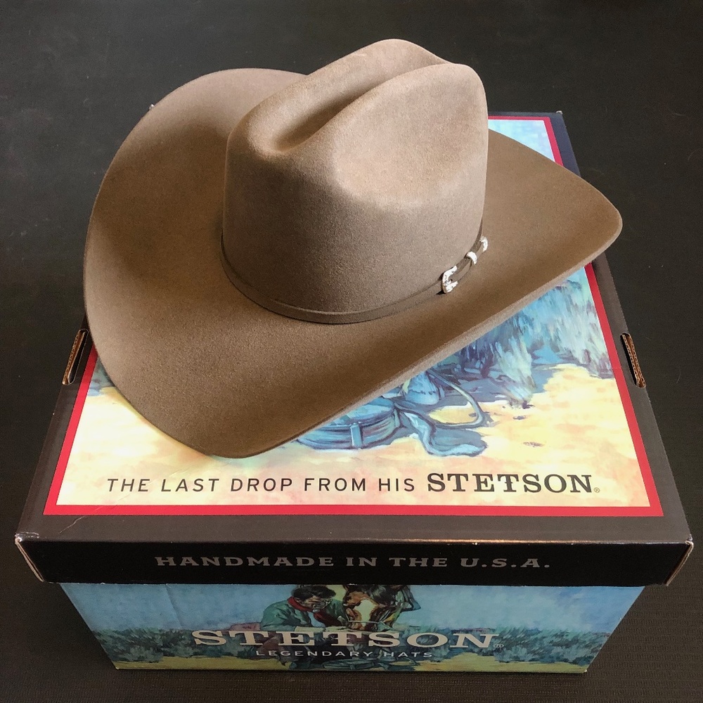 Stetson Lariat Felt Cowboy Hat 5X Driftwood 7 3/8"